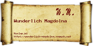Wunderlich Magdolna névjegykártya